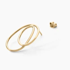 Boucles D'oreilles Pendantes Iza Plaque Or Jaune|Marc Orian Discount