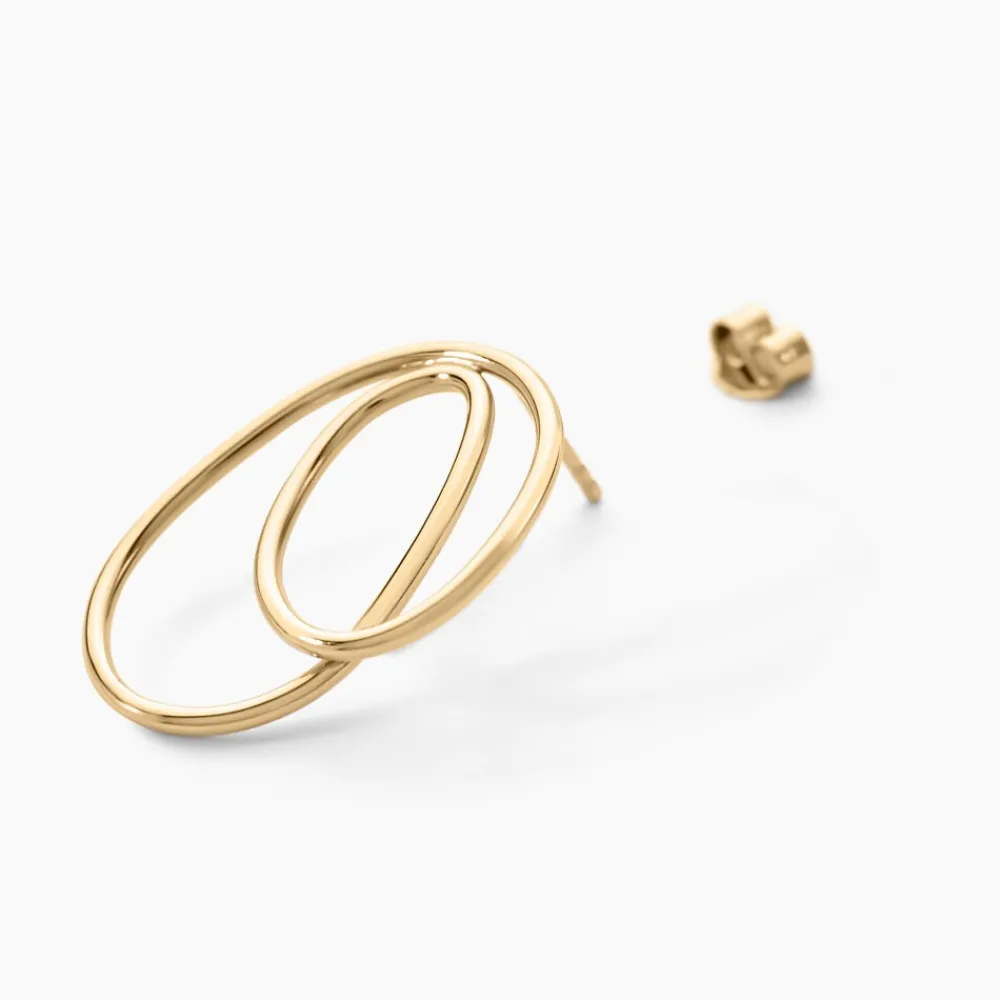 Boucles D'oreilles Pendantes Iza Plaque Or Jaune|Marc Orian Discount