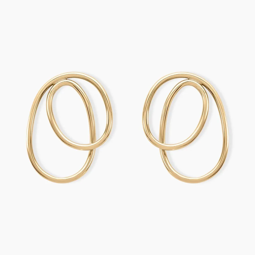 Boucles D'oreilles Pendantes Iza Plaque Or Jaune|Marc Orian Discount