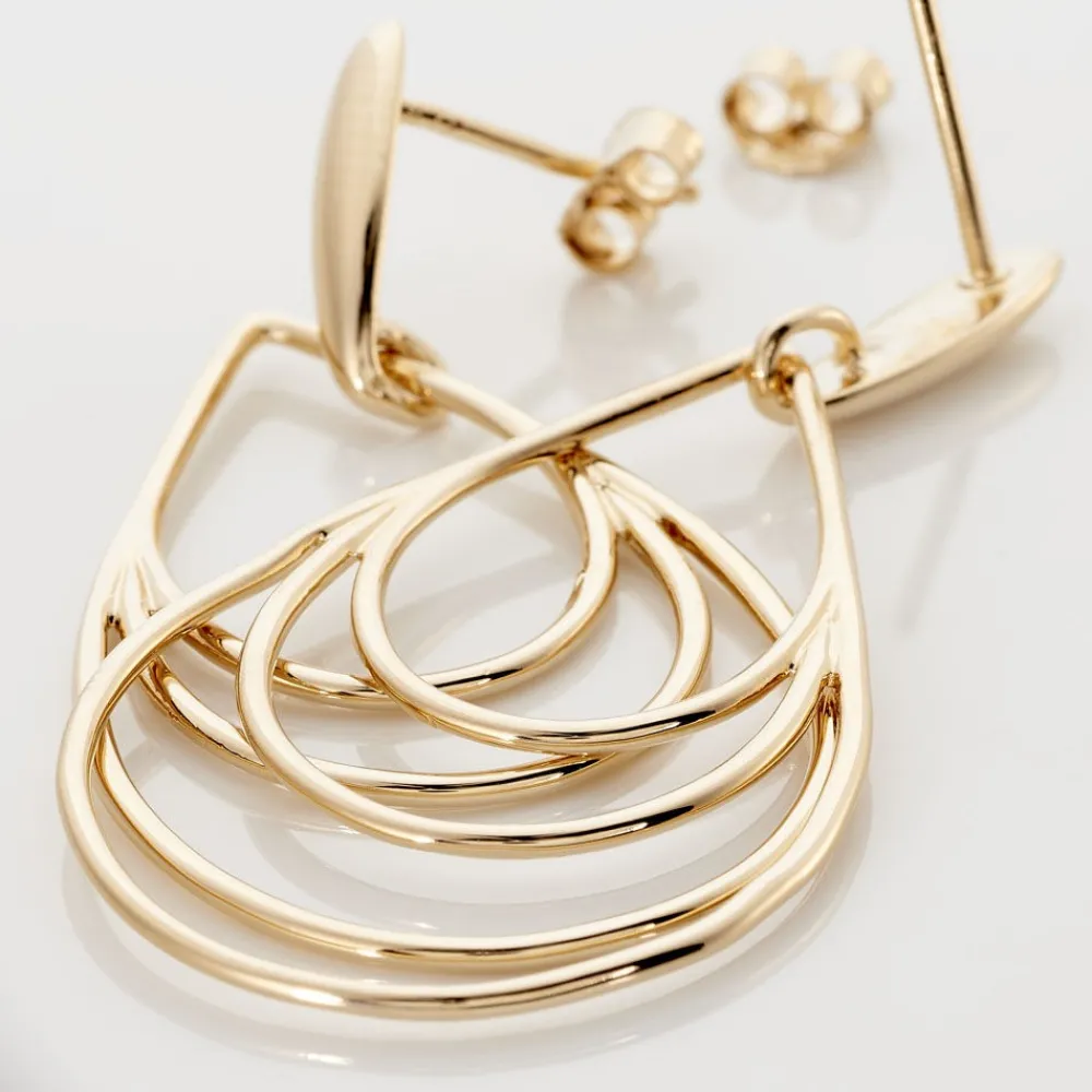 Boucles D'oreilles Pendantes Jenyfer Plaqué Or Jaune|Marc Orian Best