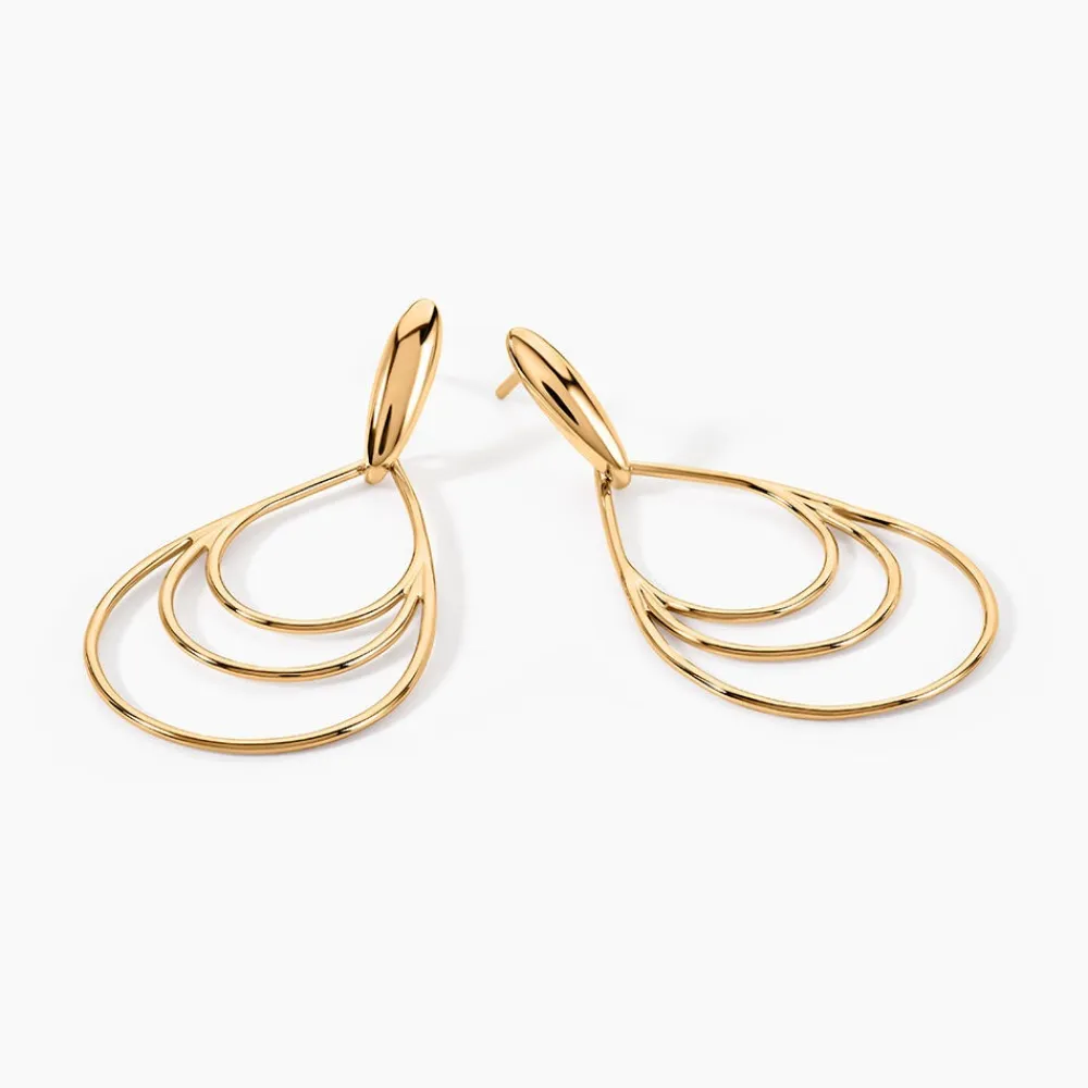 Boucles D'oreilles Pendantes Jenyfer Plaqué Or Jaune|Marc Orian Best