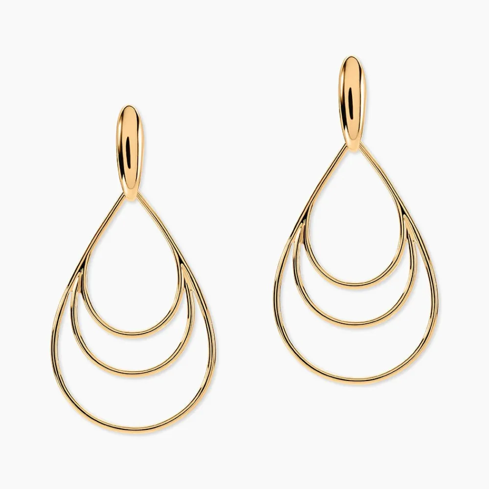 Boucles D'oreilles Pendantes Jenyfer Plaqué Or Jaune|Marc Orian Best