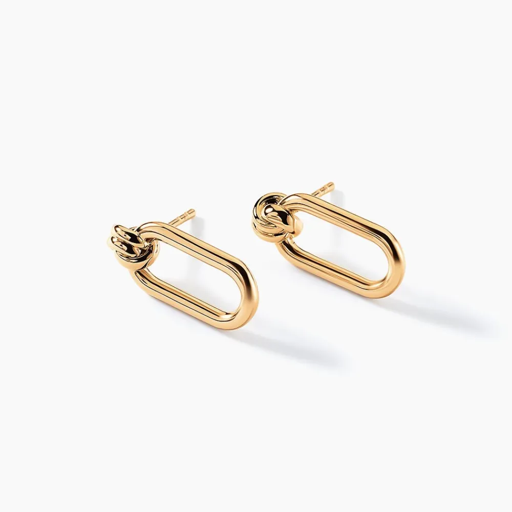 Boucles D'oreilles Pendantes Infinitude Plaqué Or Doré|Marc Orian Best