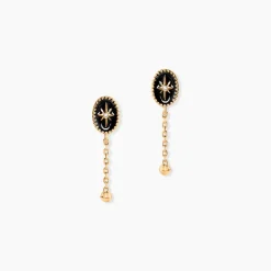Boucles D'Oreilles Pendantes Alerya Plaqué Or Jaune Oxyde De Zirconium|Marc Orian Hot