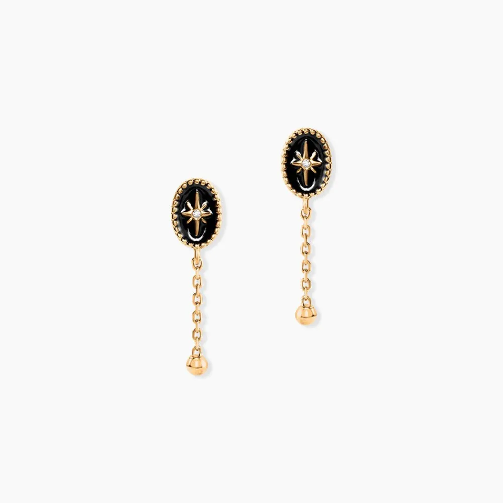 Boucles D'Oreilles Pendantes Alerya Plaqué Or Jaune Oxyde De Zirconium|Marc Orian Hot
