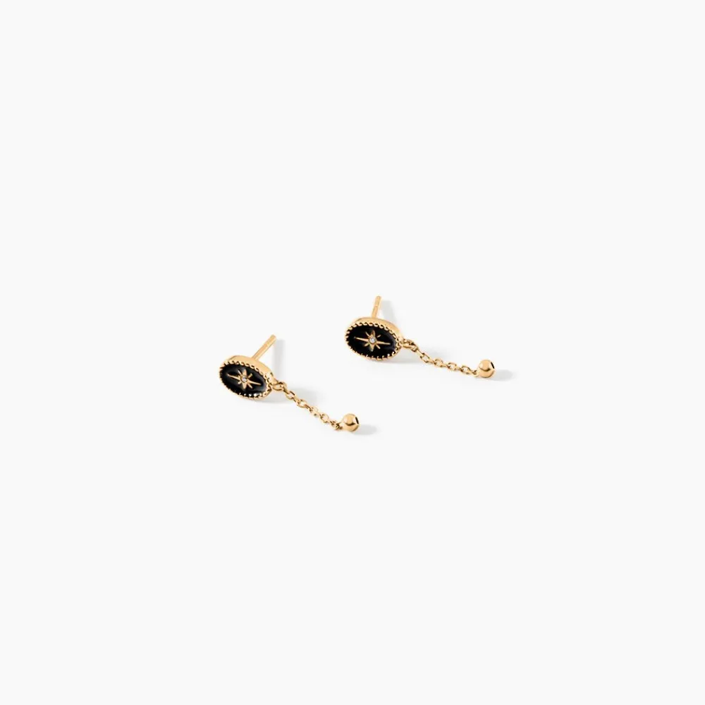 Boucles D'Oreilles Pendantes Alerya Plaqué Or Jaune Oxyde De Zirconium|Marc Orian Hot