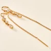 Boucles D'oreilles Pendantes Akonia Plaqué Or Jaune Oxyde De Zirconium|Marc Orian Online