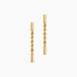 Boucles D'Oreilles Pendantes Cordelia Or Jaune