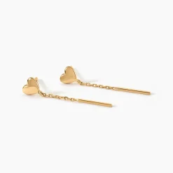 Boucles D'Oreilles Pendantes Falone Plaqué Or Jaune|Marc Orian Hot