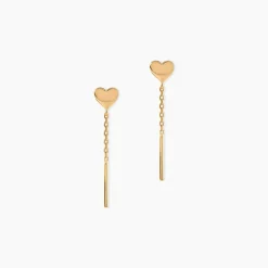 Boucles D'Oreilles Pendantes Falone Plaqué Or Jaune|Marc Orian Hot