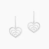 Boucles D'oreilles Pendantes Naleen Argent Blanc