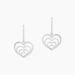 Boucles D'oreilles Pendantes Naleen Argent Blanc