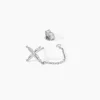 Boucles D'oreilles Pendantes Phula Argent Blanc