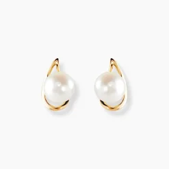 Boucles D'oreilles Pendantes Isaure Or Jaune Perle De Culture|Marc Orian Online