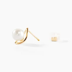 Boucles D'oreilles Pendantes Isaure Or Jaune Perle De Culture|Marc Orian Online