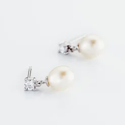 Boucles D'oreilles Pendantes Dolores Argent Perle De Culture Et Oxyde|Marc Orian Clearance