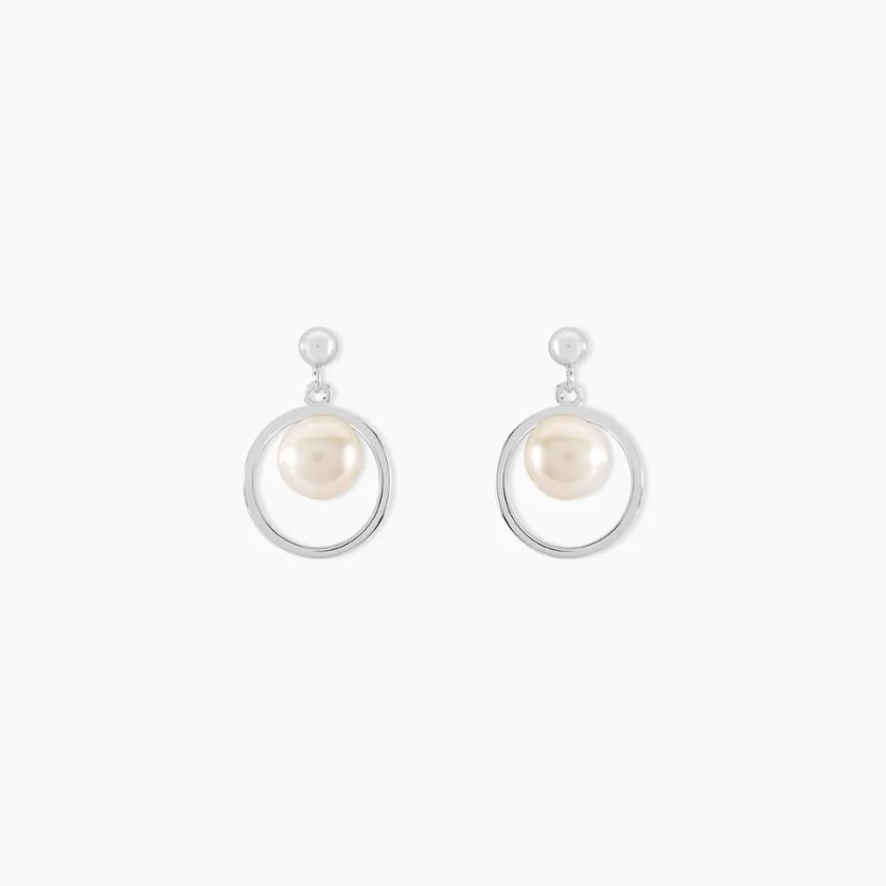Boucles D'oreilles Pendantes Ivana Argent Blanc Perle De Culture|Marc Orian Sale