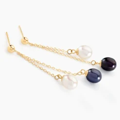 Boucles D'oreilles Pendantes Or Jaune Brayann Perles De Culture|Marc Orian Clearance