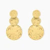 Boucles D'oreilles Pendantes Josephine Acier Doré