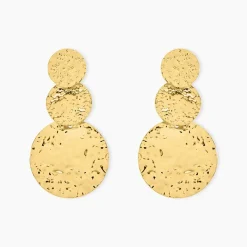 Boucles D'oreilles Pendantes Josephine Acier Doré
