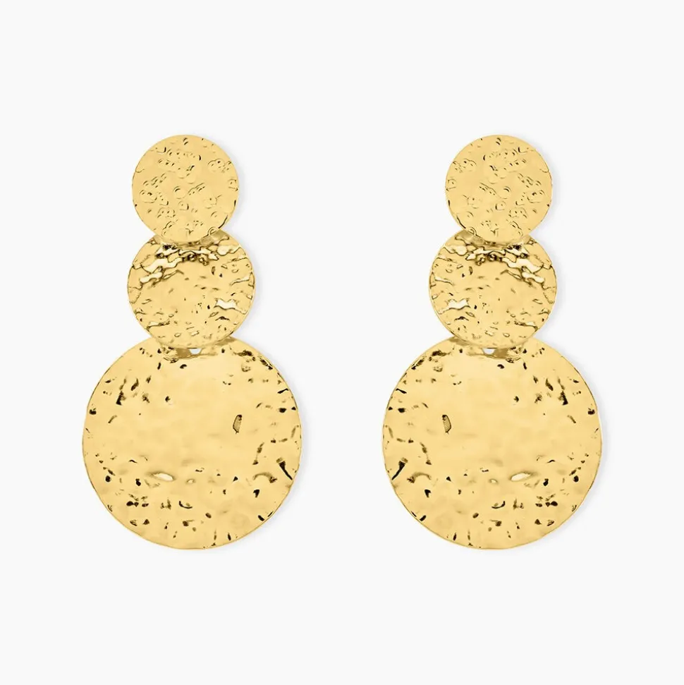 Boucles D'oreilles Pendantes Josephine Acier Doré