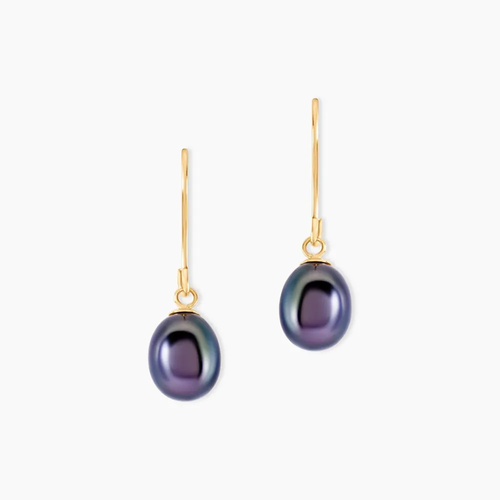 Boucles D'oreilles Pendantes Severiane Or Jaune Perle De Culture|Marc Orian
