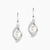 Boucles D'oreilles Pendantes Laurene Argent Perle De Culture Et Oxyde