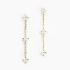 Boucles D'oreilles Pendantes Ethere Or Jaune Oxyde De Zirconium