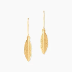 Boucles D'oreilles Pendantes Delphinium Or Jaune