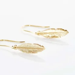 Boucles D'oreilles Pendantes Delphinium Or Jaune