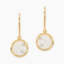 Boucles D'oreilles Pendantes Joana Or Jaune Nacre
