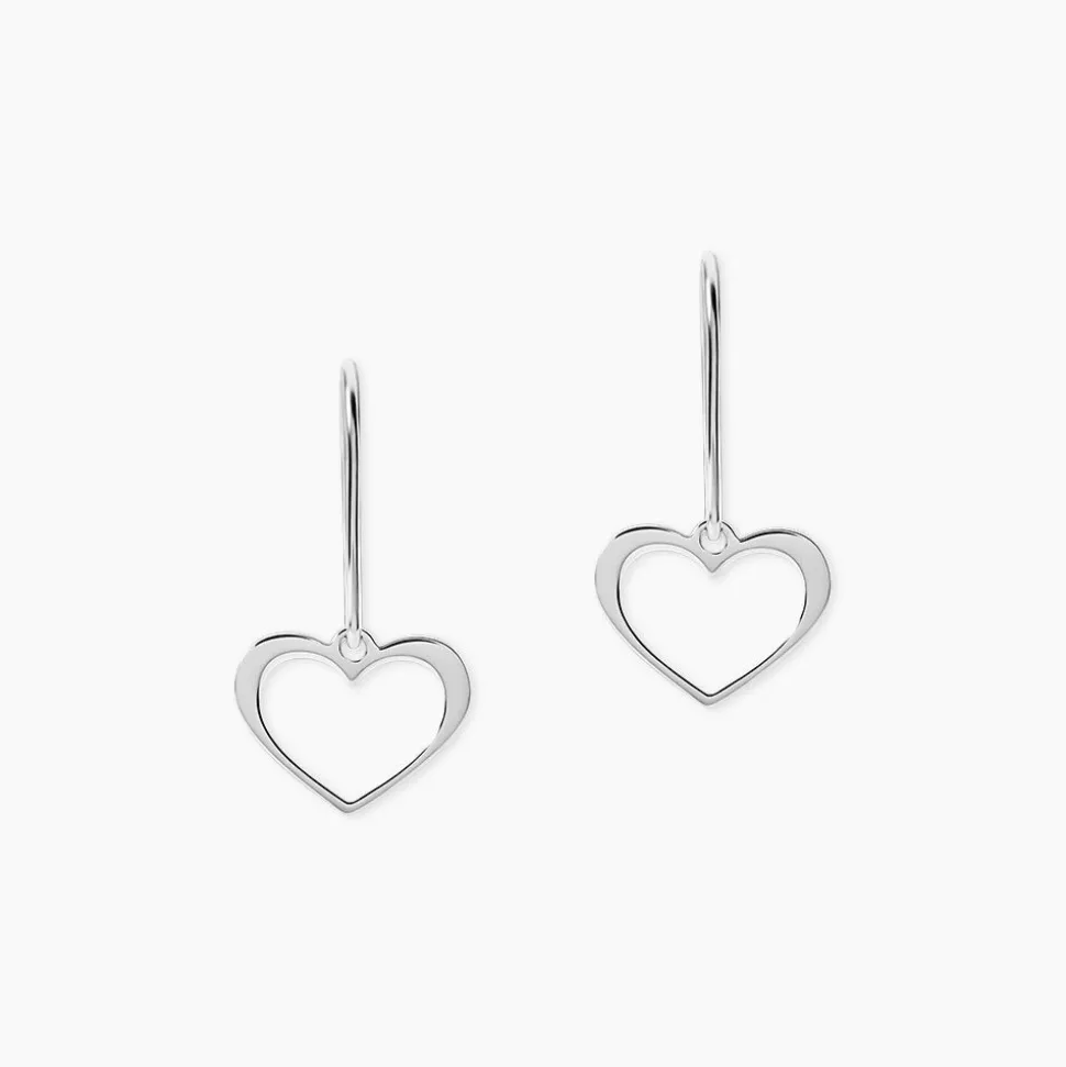 Boucles D'oreilles Pendantes Cosima Argent Blanc