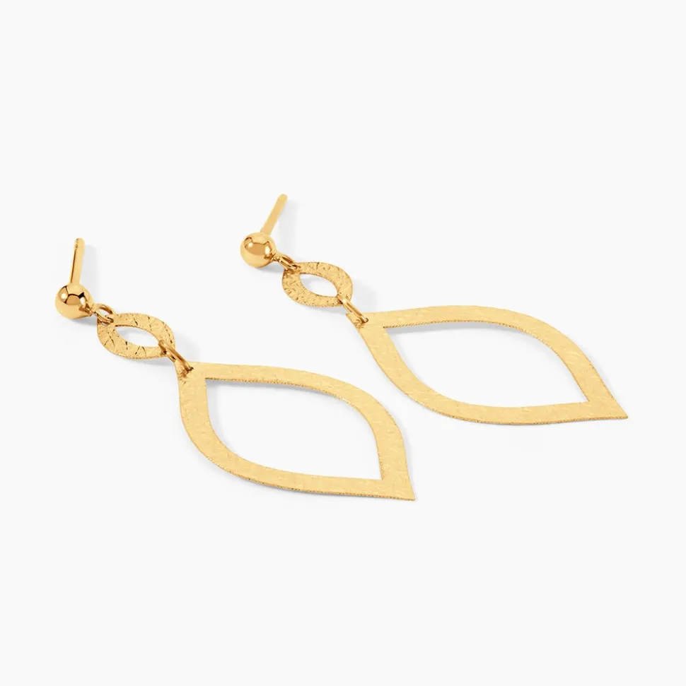 Boucles D'Oreilles Pendantes Genghis Or Jaune