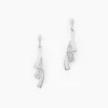 Boucles D'oreilles Pendantes Ainhoa Or Blanc Diamant