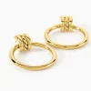 Boucles D'Oreilles Pendantes Cherish Acier Jaune
