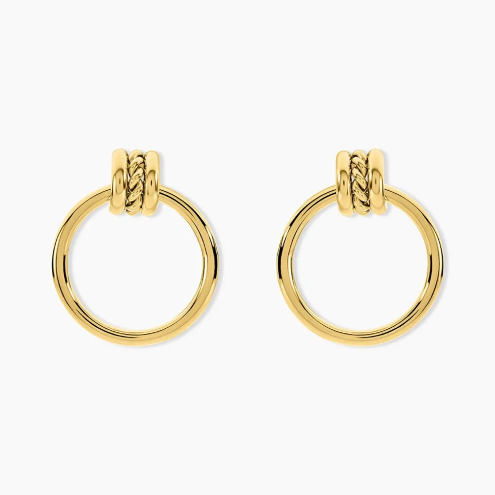 Boucles D'Oreilles Pendantes Cherish Acier Jaune