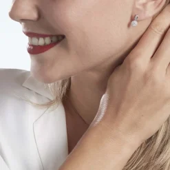 Boucles D'oreilles Pendantes Lisyae Or Blanc Diamant
