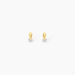 Boucles D'oreilles Pendantes Clementa Or Jaune Oxyde De Zirconium