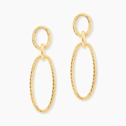 Boucles D'Oreilles Pendantes Franklyn Or Jaune