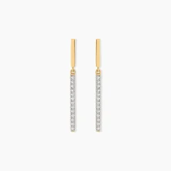 Boucles D'oreilles Pendantes Alayna Or Jaune Diamant