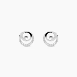 Boucles D'oreilles Pendantes Carole Argent Blanc Oxyde De Zirconium
