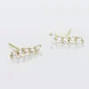 Boucles D'oreilles Pendantes Dahina Or Jaune Oxyde De Zirconium