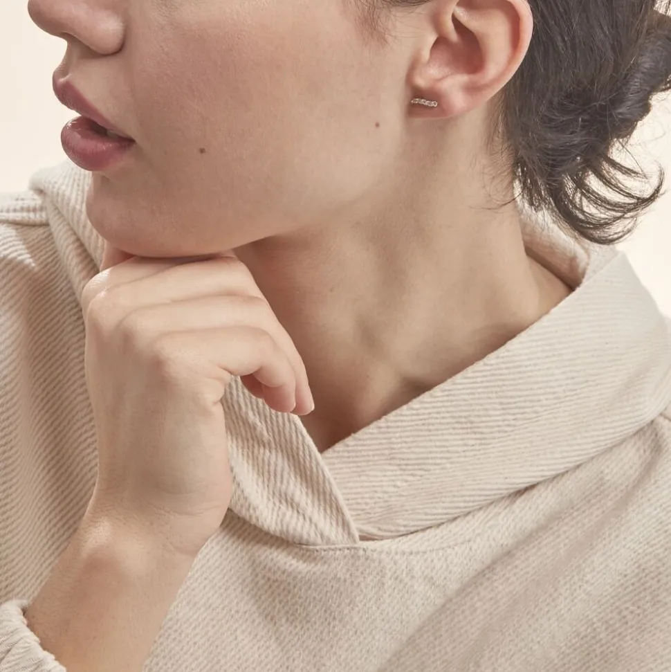 Boucles D'oreilles Pendantes Dahina Or Jaune Oxyde De Zirconium