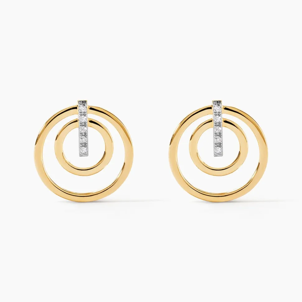 Boucles D'oreilles Pendantes Or Jaune Agafya Diamants