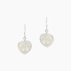 Boucles D'oreilles Pendantes Argent Blanc Vitto Nacres