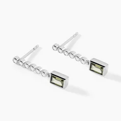 Boucles D'oreilles Pendantes Mayfair Shine Argent Blanc Oxyde