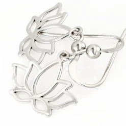 Boucles D'oreilles Pendantes Raia Argent Blanc