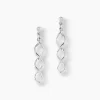 Boucles D'oreilles Pendantes Jolanda Argent Blanc