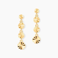 Boucles D'Oreilles Pendantes Evert Or Jaune