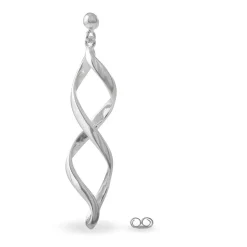 Boucles D'oreilles Pendantes Jolanda Argent Blanc